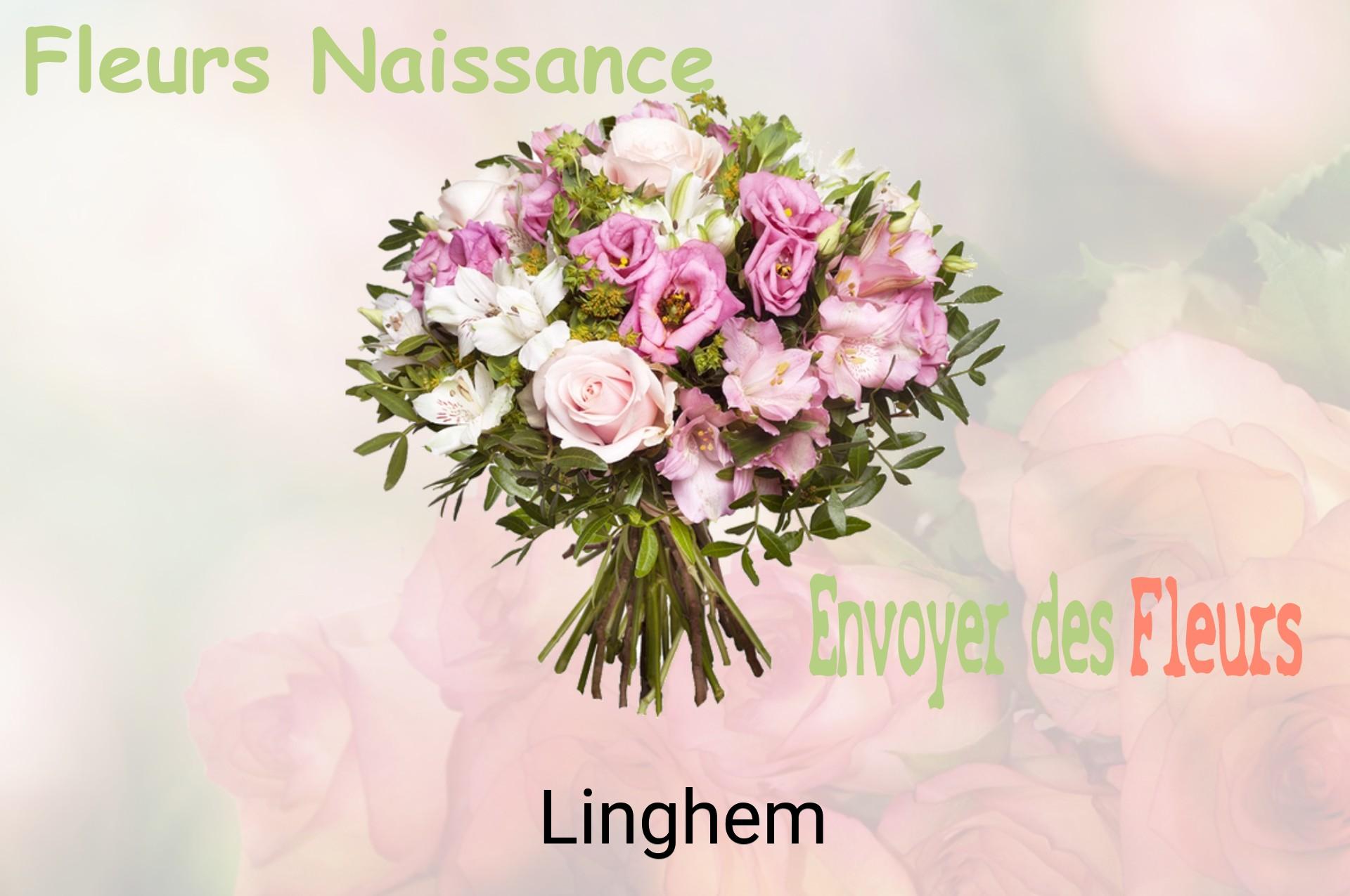 Bouquet de fleurs de naissance livré à Linghem